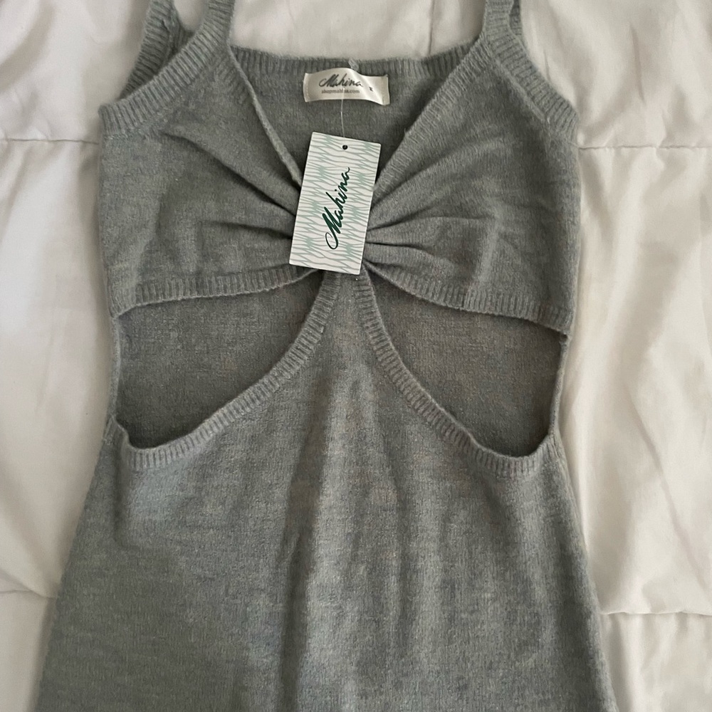 Cut out blue sweater dress from Hawaiian boutique